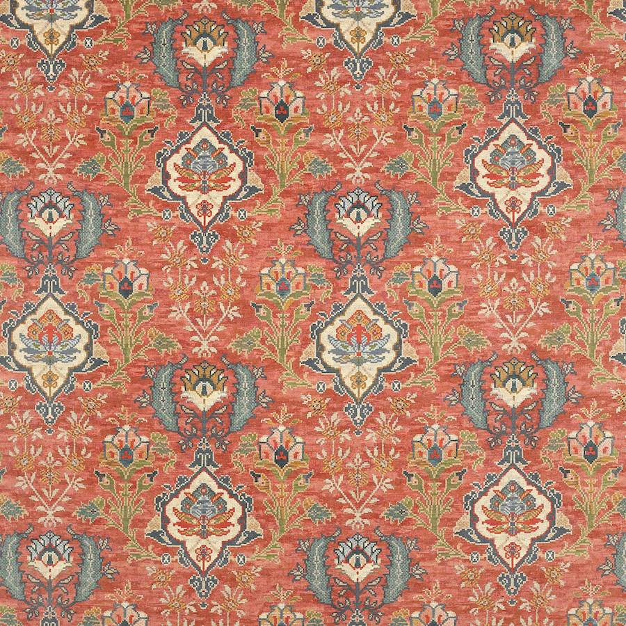 Colefax and Fowler Tyg Floriana Velvet Red