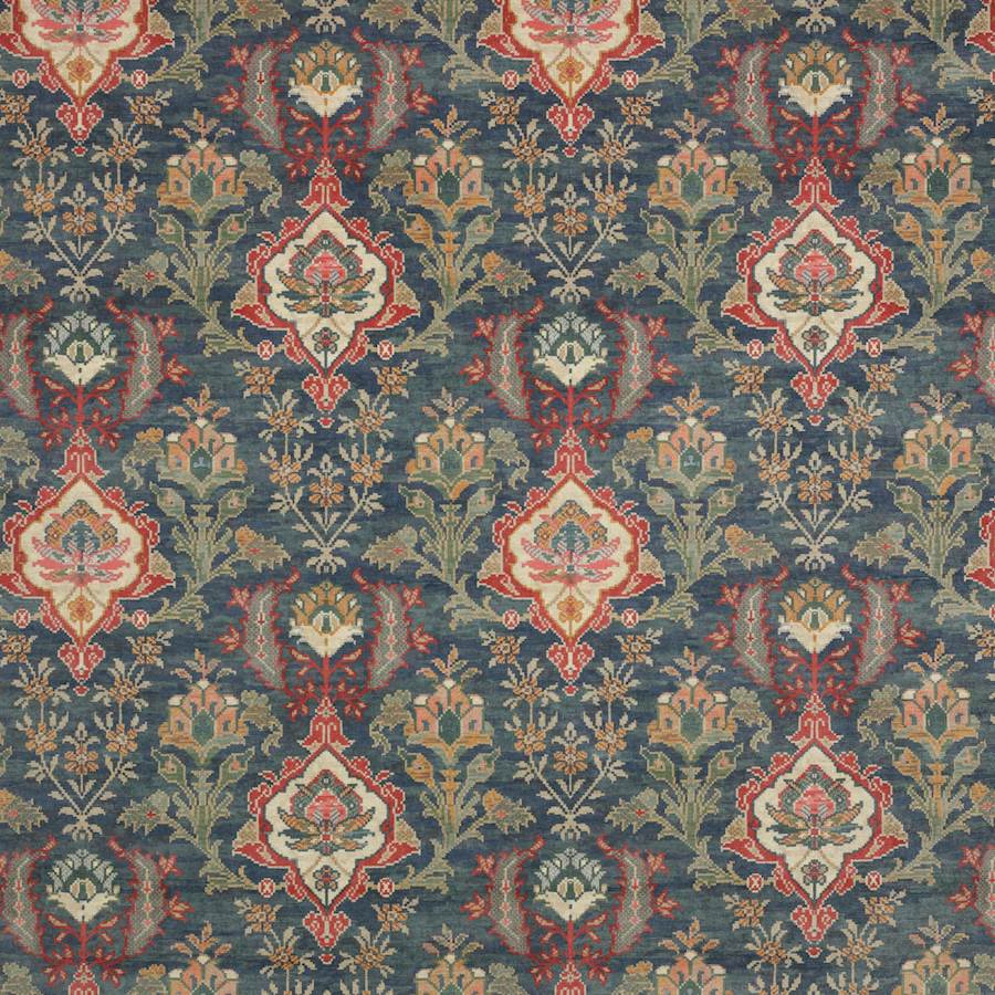 Colefax and Fowler Tyg Floriana Velvet Navy