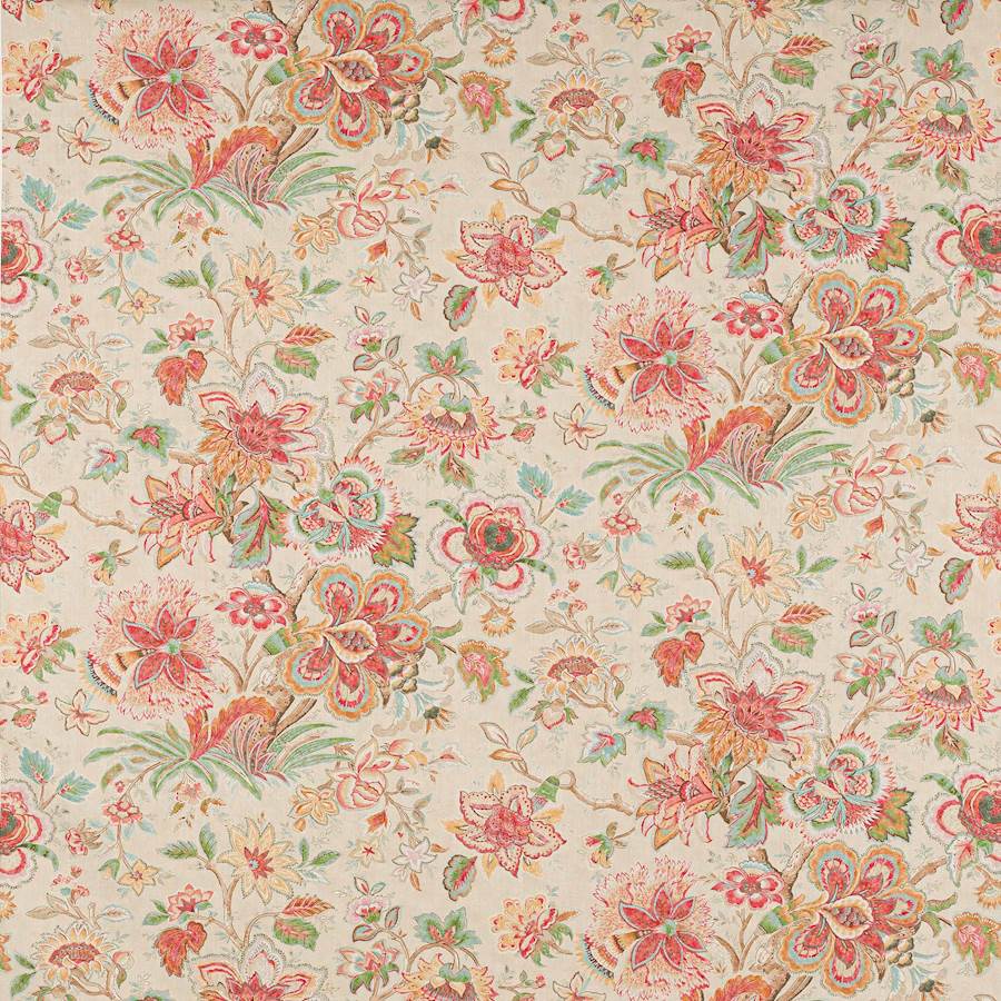 Colefax and Fowler Tyg Flores Tomato Green