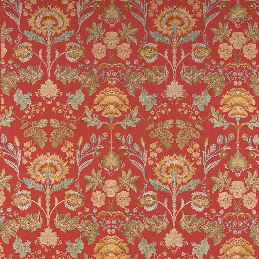 Colefax and Fowler Tyg Dianthus Red