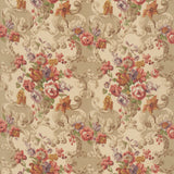 Floral Rococo H Red/Plum tyg