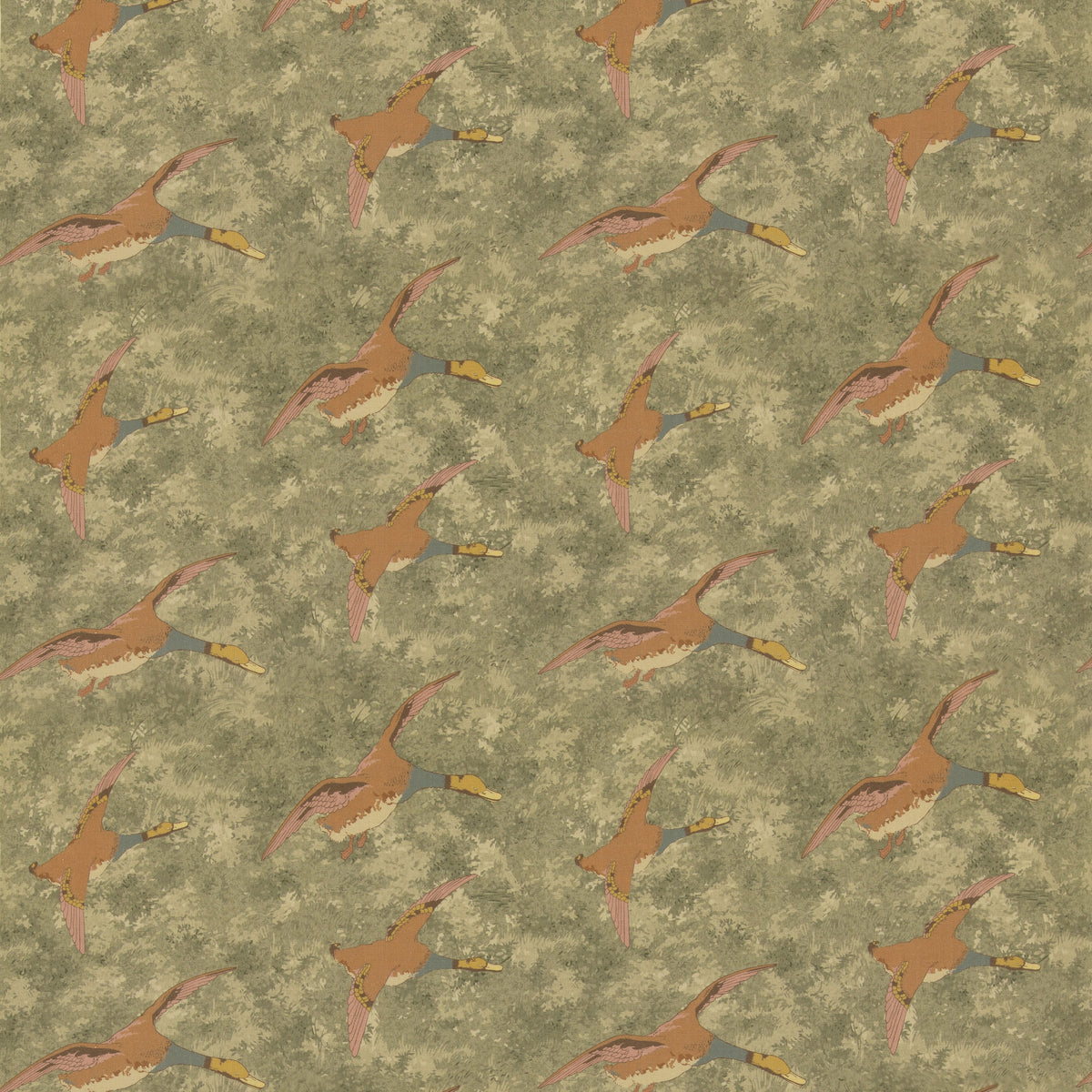 Forest Ducks H Lovat tyg