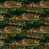 Morning Gallop Velvet a Teal tyg