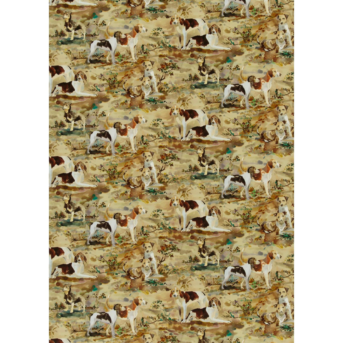Mulberry Hounds Velvet Y Tyg