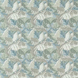 Morris and Co Tyg Acanthus — Outdoor Performance Mineral Blue Linen