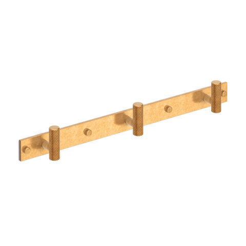 MIX diamantknottrad Wall Krok Rack — Armac Martin — Antik mässing - BEL