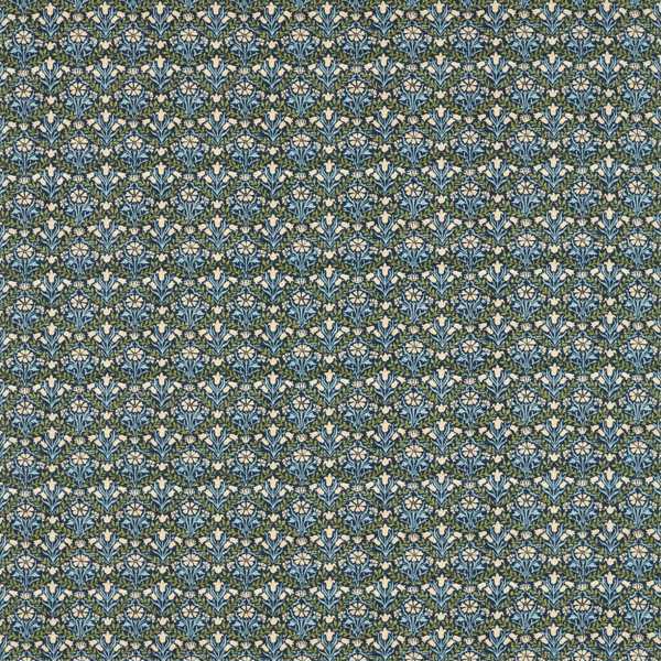 Morris and Co Tyg Bellflowers Indigo Thyme