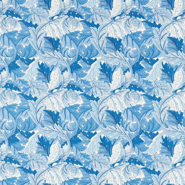 Morris and Co Tyg Acanthus — Simply Morris Fabrics Woad
