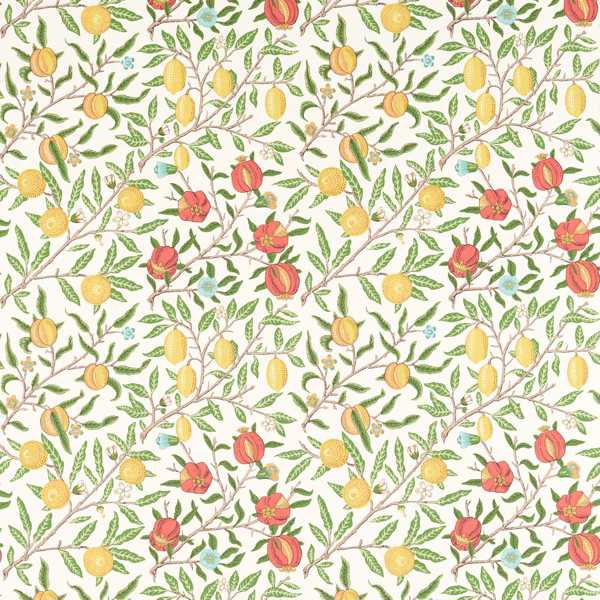 Morris and Co Tyg Fruit — Simply Morris Fabrics Leaf Green Madder