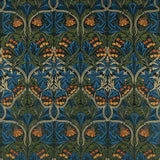 Morris and Co Tyg Bluebell Embroidery Tump Webb`s Blue