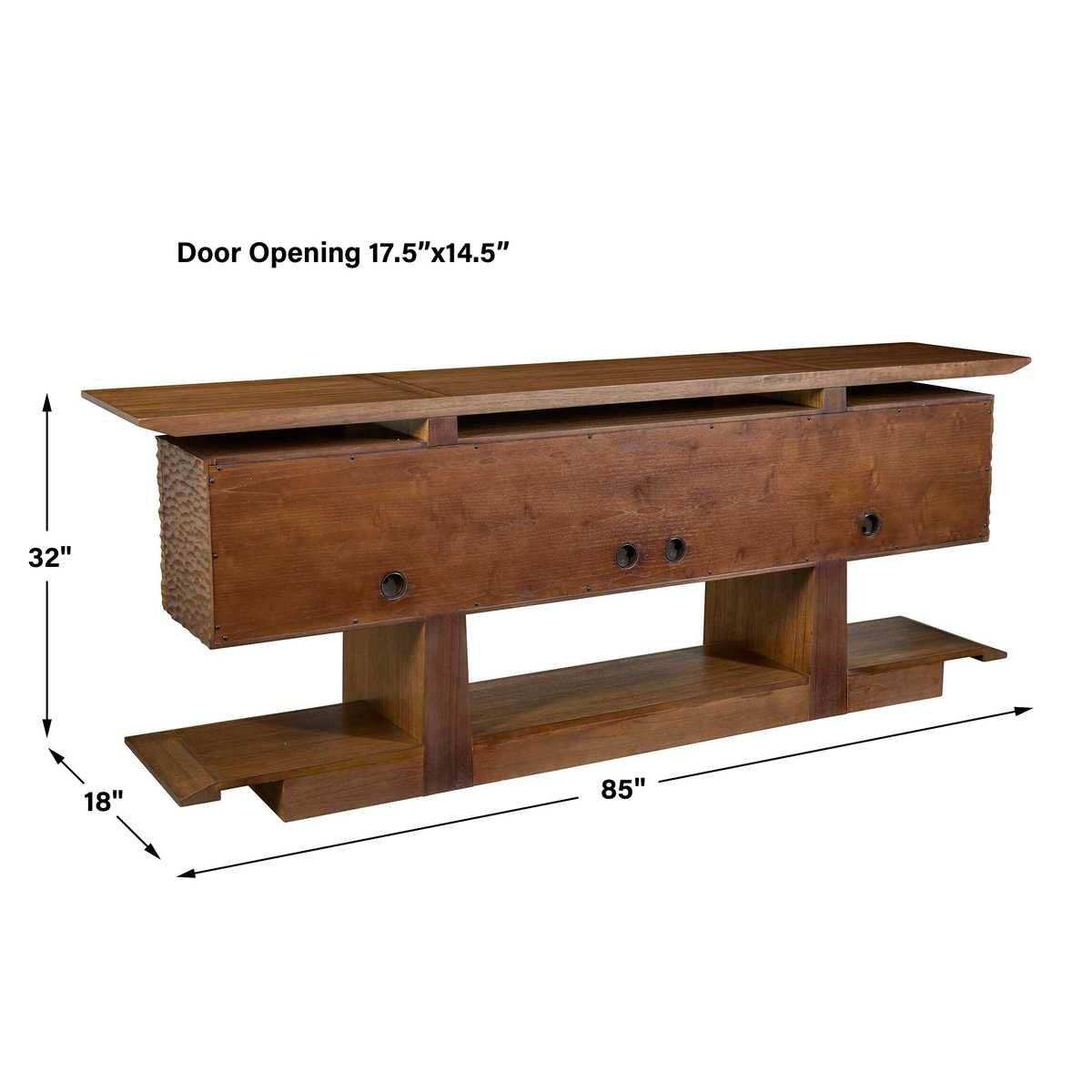 Hewned Joist 4 Door Cabinet - undefined