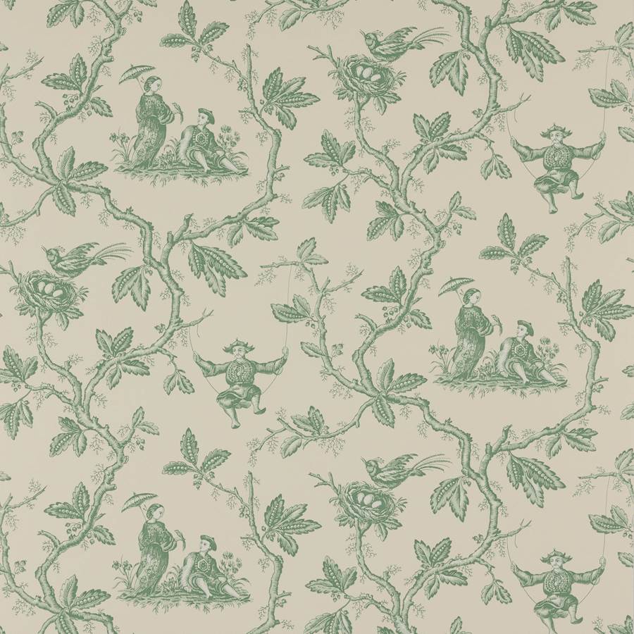 Colefax and Fowler Tapet Toile Chinoise Forest