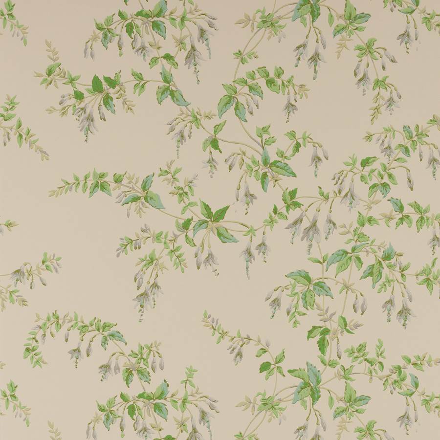 Colefax and Fowler Tapet Fuchsia Grey Green