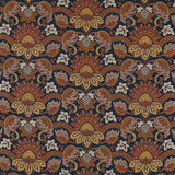 Zoffany Tyg Pomegranate Velvet Indigo / Terracota