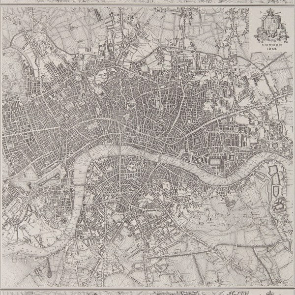 Zoffany Tapet London 1832 Silver