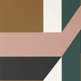 Zoffany Tapet Impact Geo Muddy Amber/Tuscan Pink/Huntsman Green