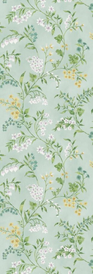 Osborne and Little Tapet Almora Aqua yellow green