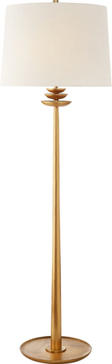 Beaumont Golvlampa — Visual Comfort — Gild with Linen Shade
