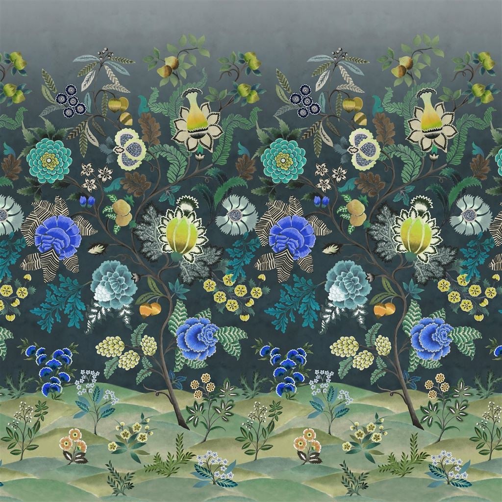 Brocart Decoratif Indigo 03 — Designers Guild tapet