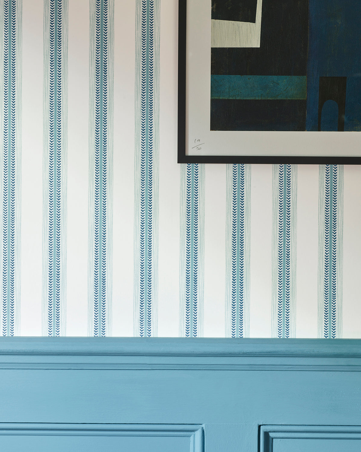 Camber Stripe — Jane Churchill tapet, miljöbild