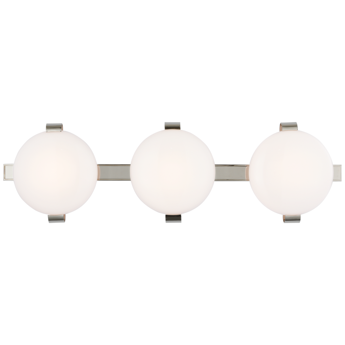 Marisol Vägglampa – Polished Nickel With White Glass