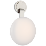 Marisol Vägglampa Medium – Polished Nickel With White Glass