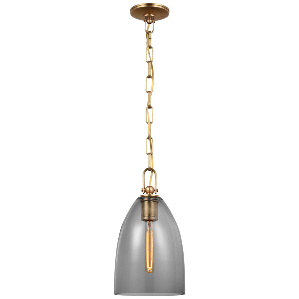 Andros Takpendel Medium – Antique-Burnished Brass With Smoked Glass
