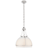 Gracie Takpendel Large – Polished Nickel With White Glass