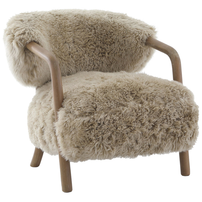 Cotswold Lion fåtölj i Real fårskinn — Keiichi