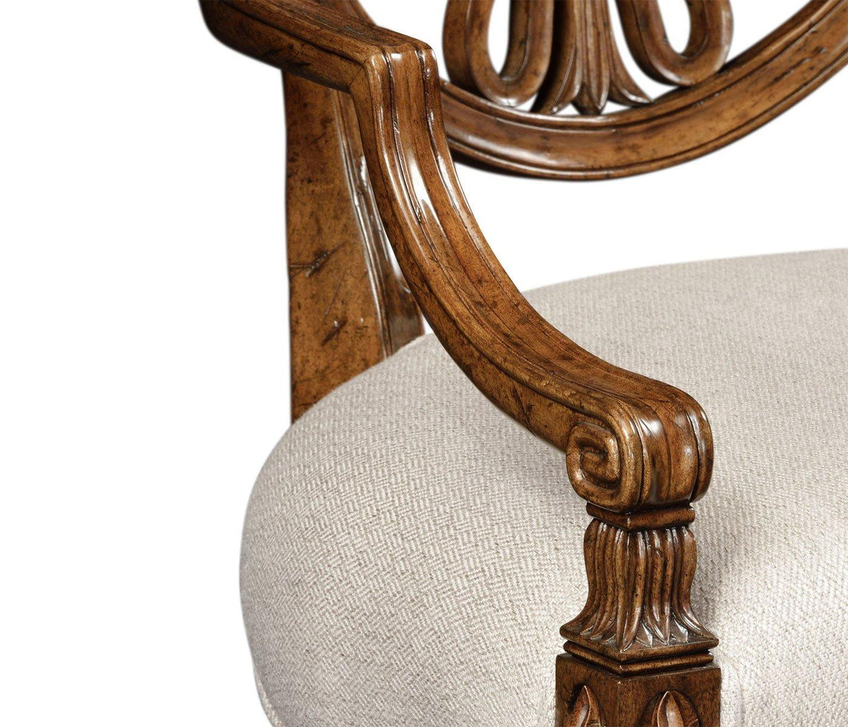 Dining Armchair Sheraton in Walnut - Mazo