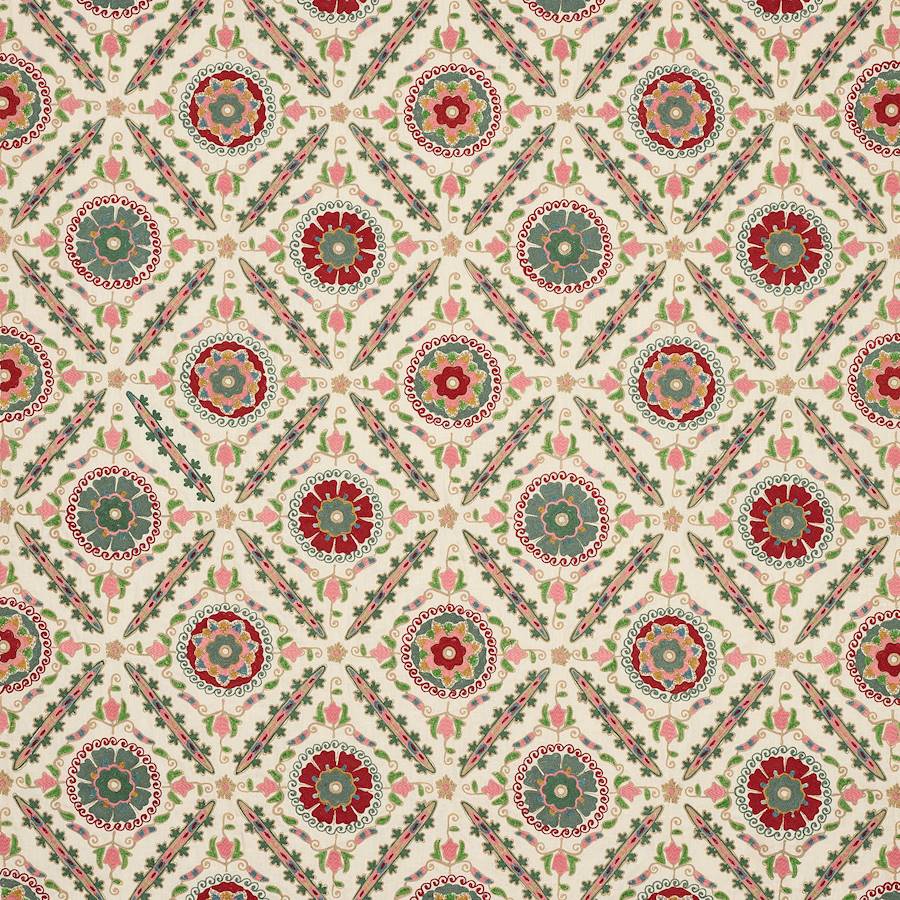 Amarantha Red/Green — Colefax & Fowler tyg