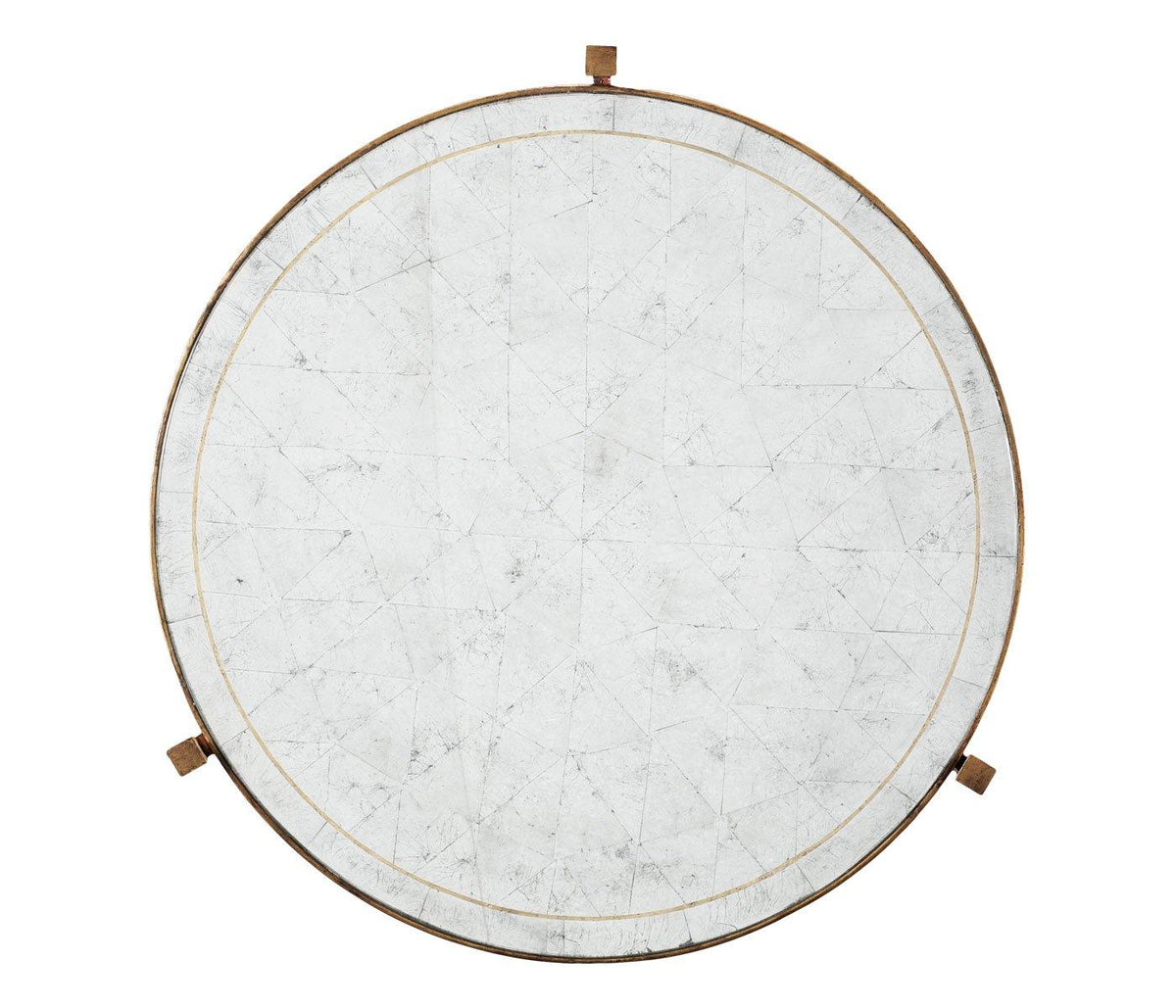 Large Round Lamp Table Contemporary in Eglomise - Gilded