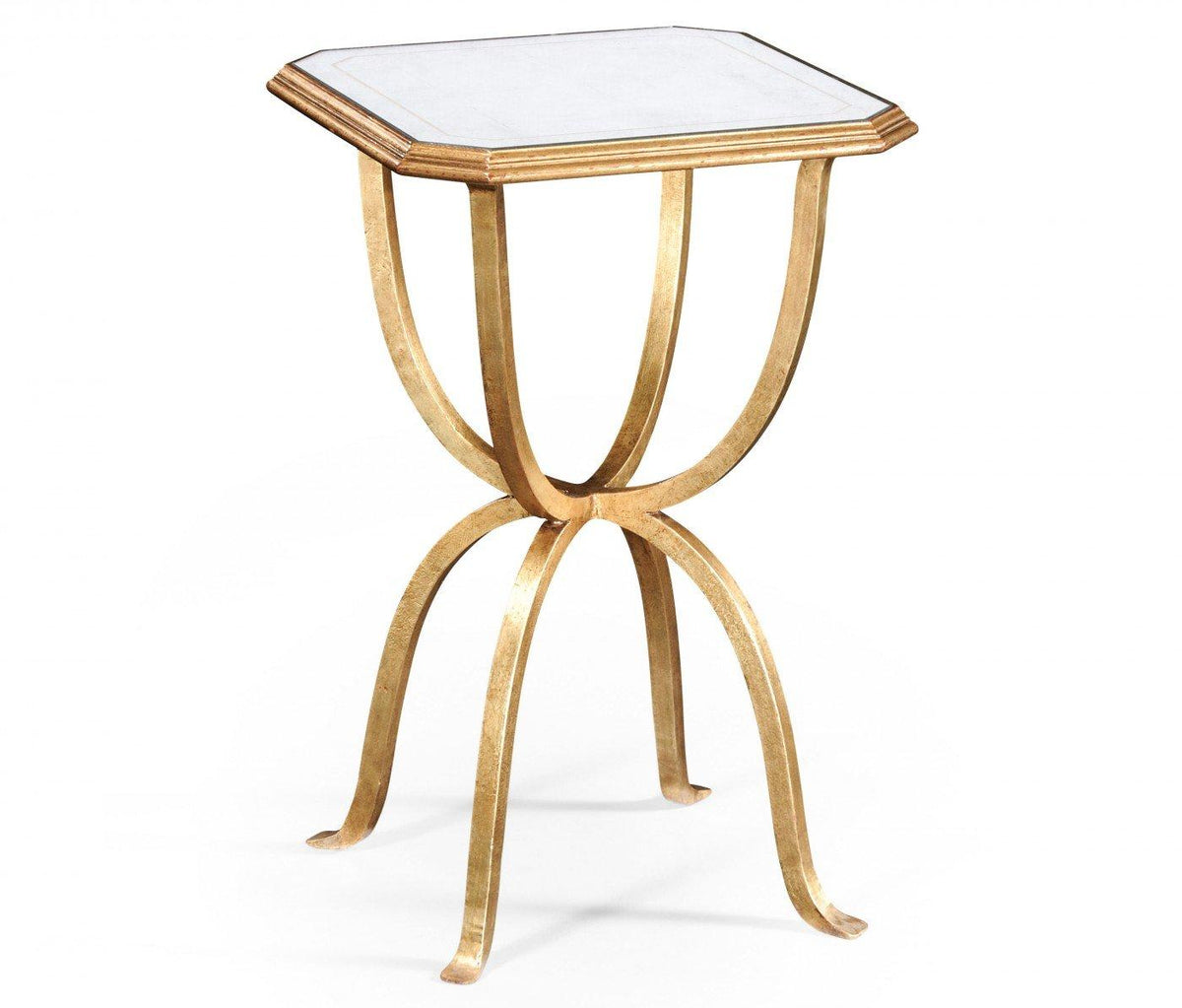 Åttkantigt sidobord Horseshoe – Gilded