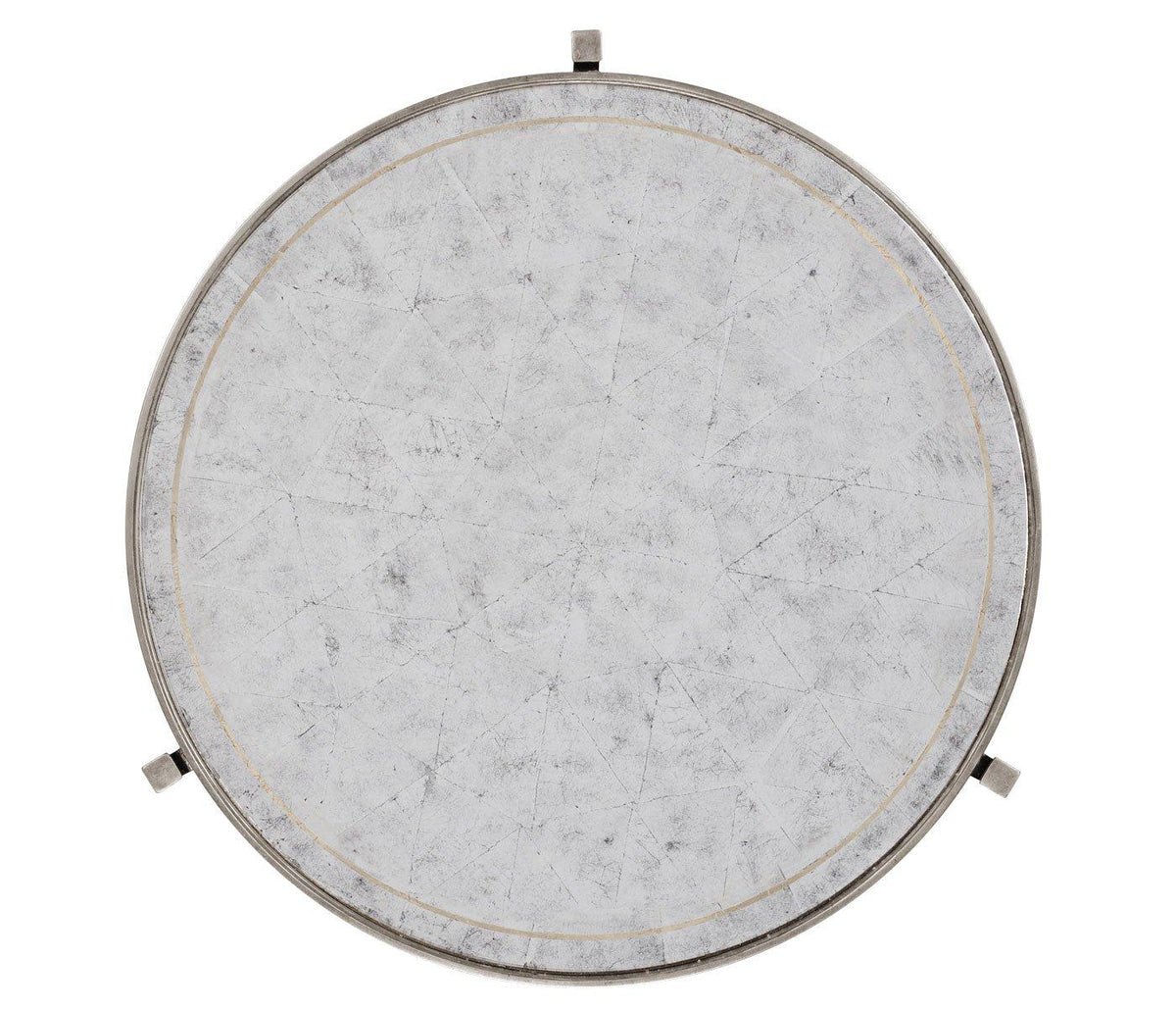 Large Round Lamp Table Contemporary in Eglomise - Gilded
