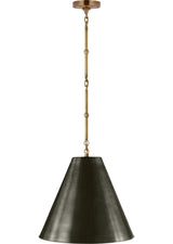 Goodman Takpendel Small — Thomas O'Brien for Visual Comfort & Co. — Hand-Rubbed Antique Brass with Bronze Shade