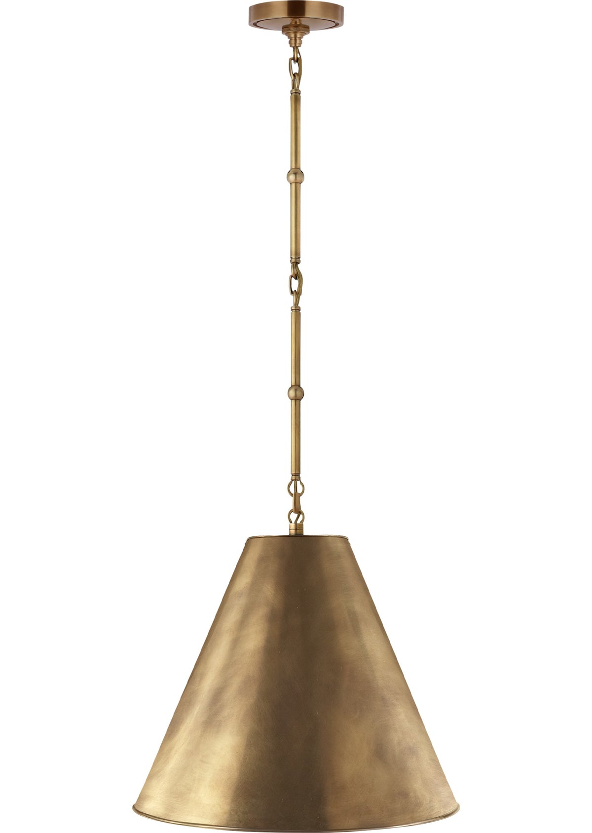 Goodman Takpendel Small — Thomas O'Brien for Visual Comfort & Co. — Hand-Rubbed Antique Brass with Hand-Rubbed Antique Brass Shade