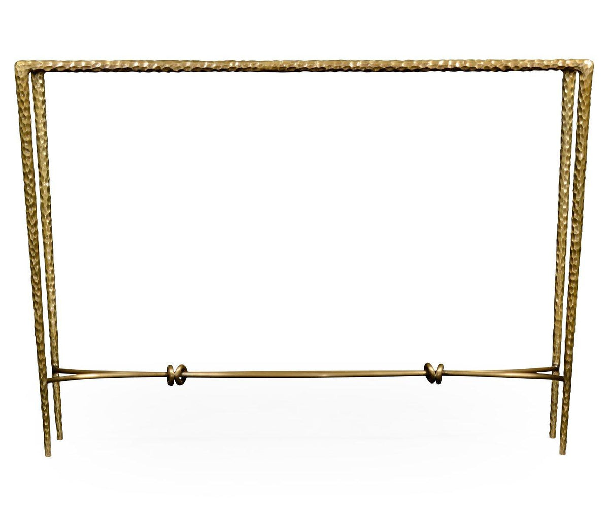 Hammered Console Table in Brass