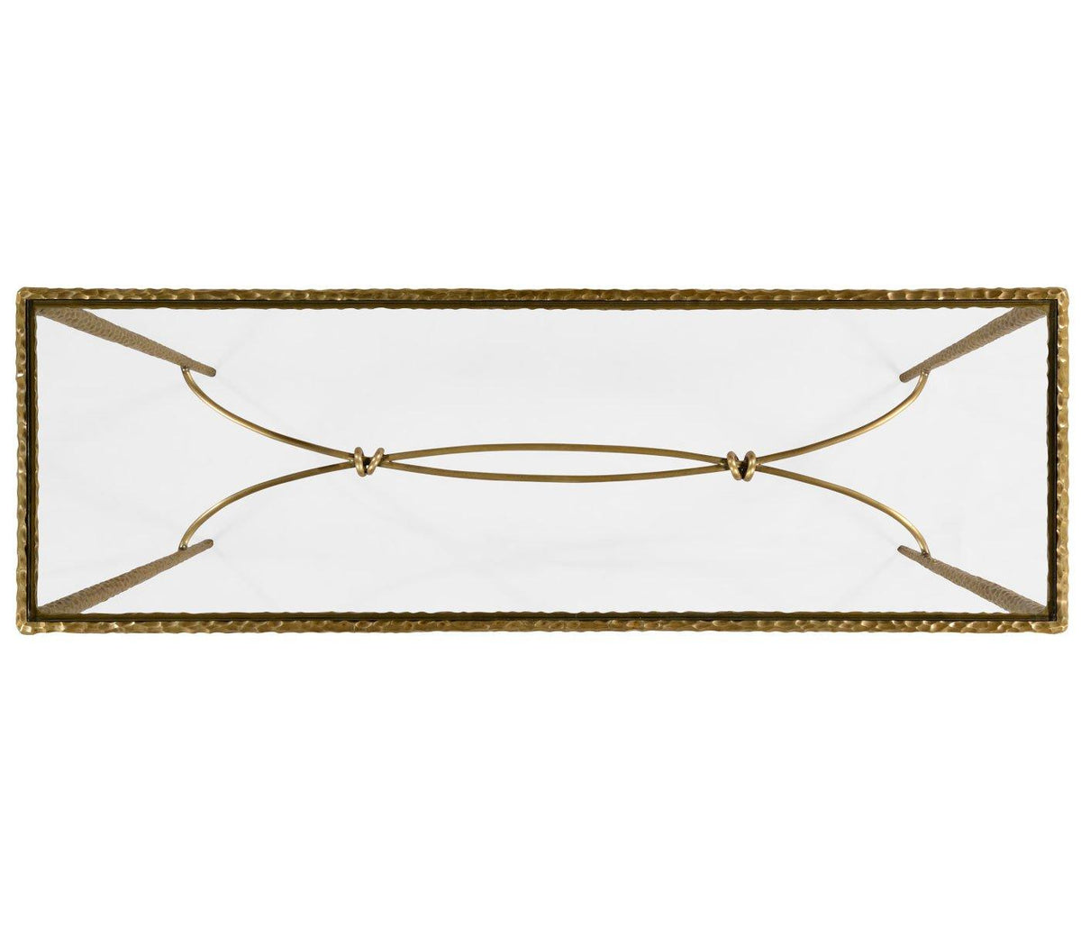 Hammered Console Table in Brass
