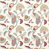 Jaipur Peacock Slate/Red — Jane Churchill tyg