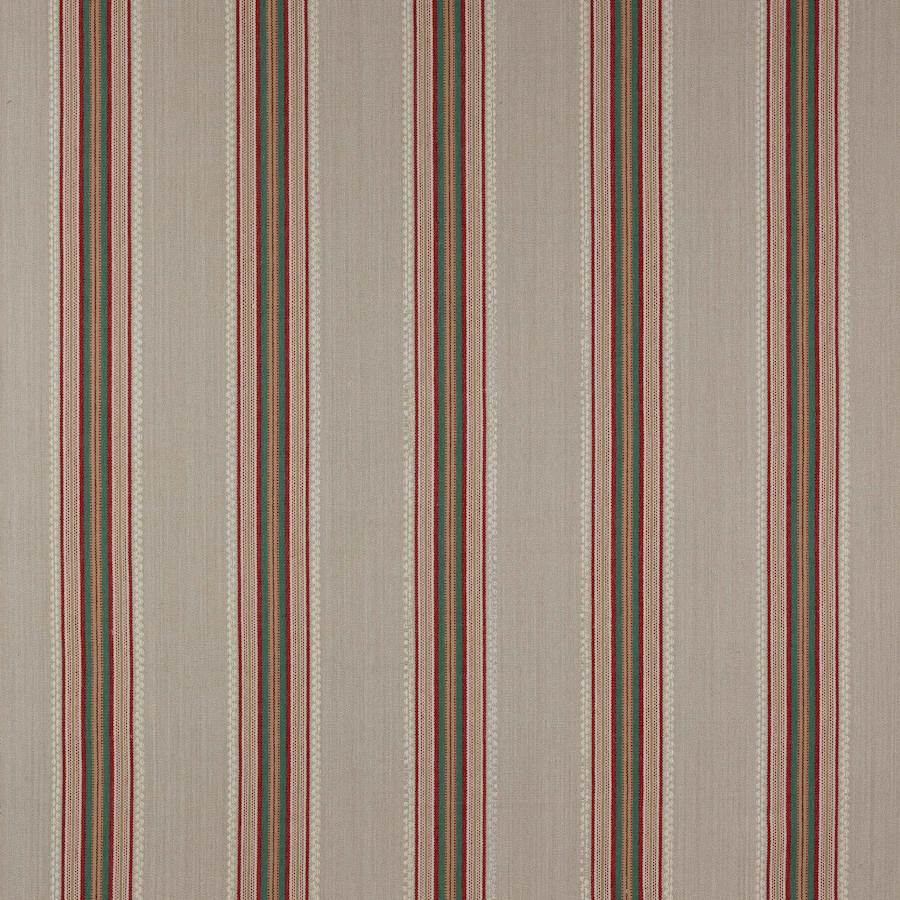 Indus Stripe Red/Green — Jane Churchill tyg