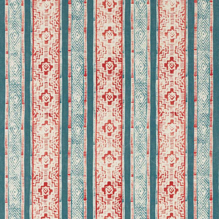 Jari Blue/Red — Jane Churchill tyg