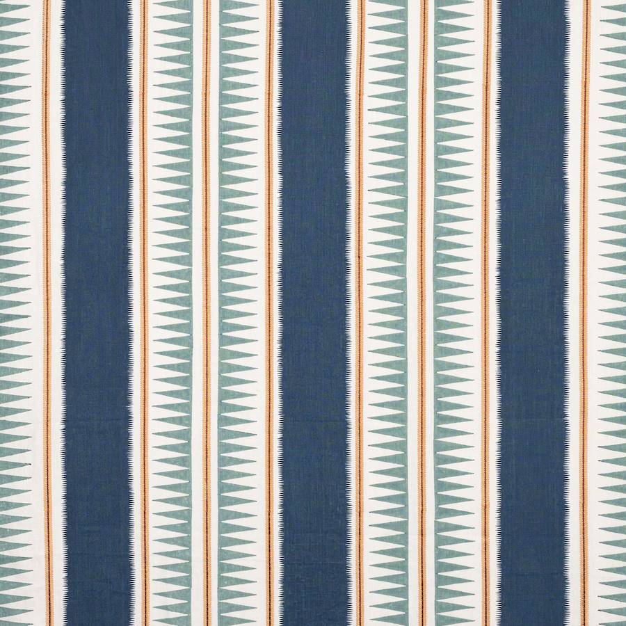 Kasper Indigo/Teal — Jane Churchill tyg