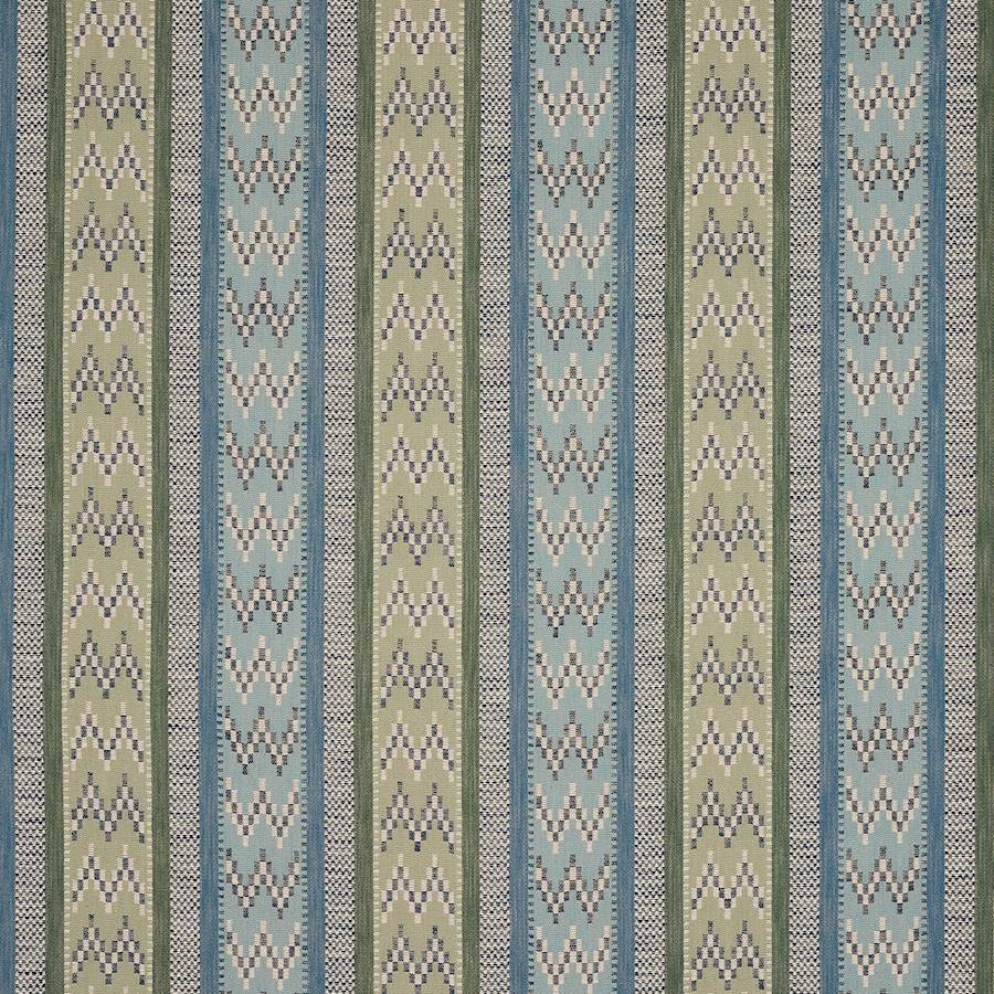 Rivina Stripe Blue/Green — Jane Churchill tyg