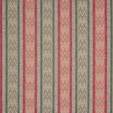 Rivina Stripe Red/Green — Jane Churchill tyg