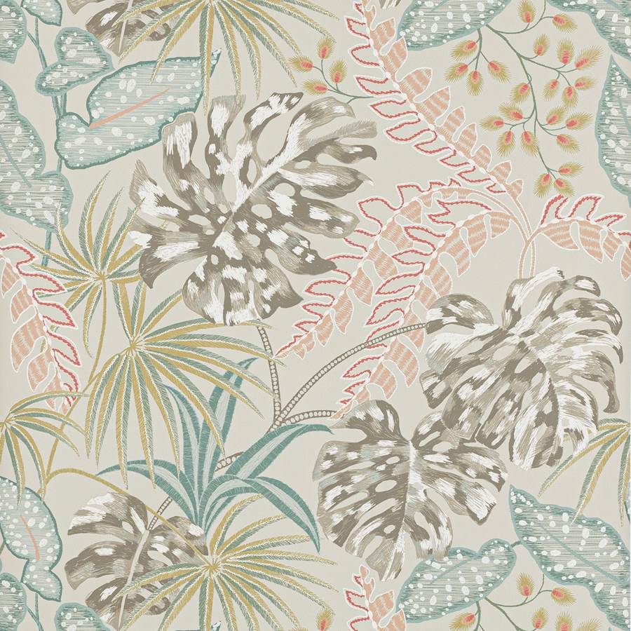 Rousseau Taupe/Pink — Jane Churchill tapet