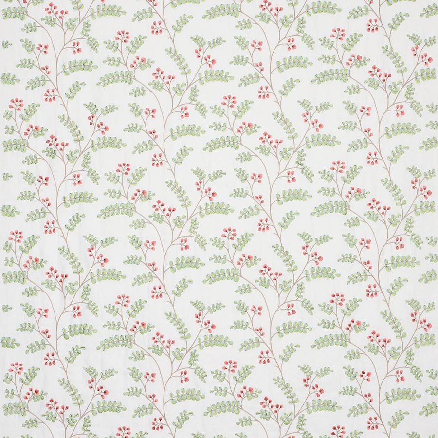 Delphine Red/Green — Jane Churchill tyg