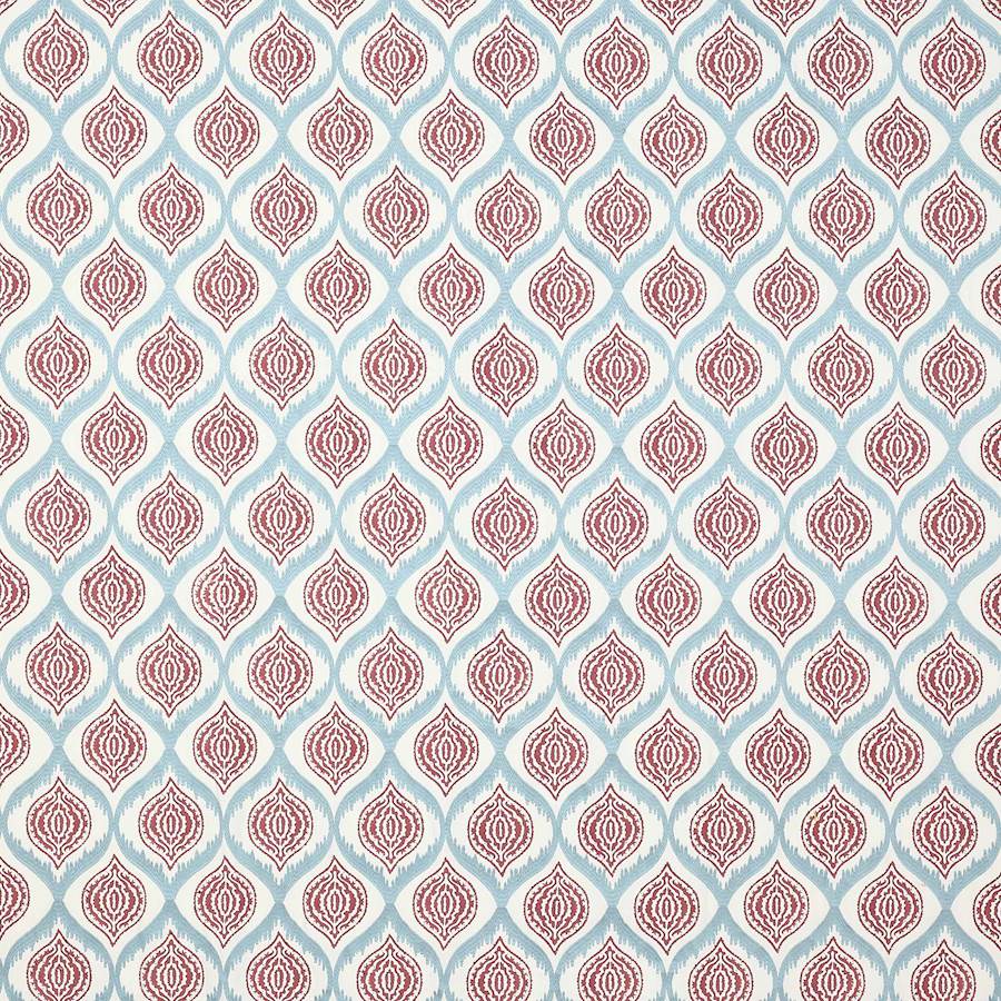 Avani Red/Aqua — Jane Churchill tyg