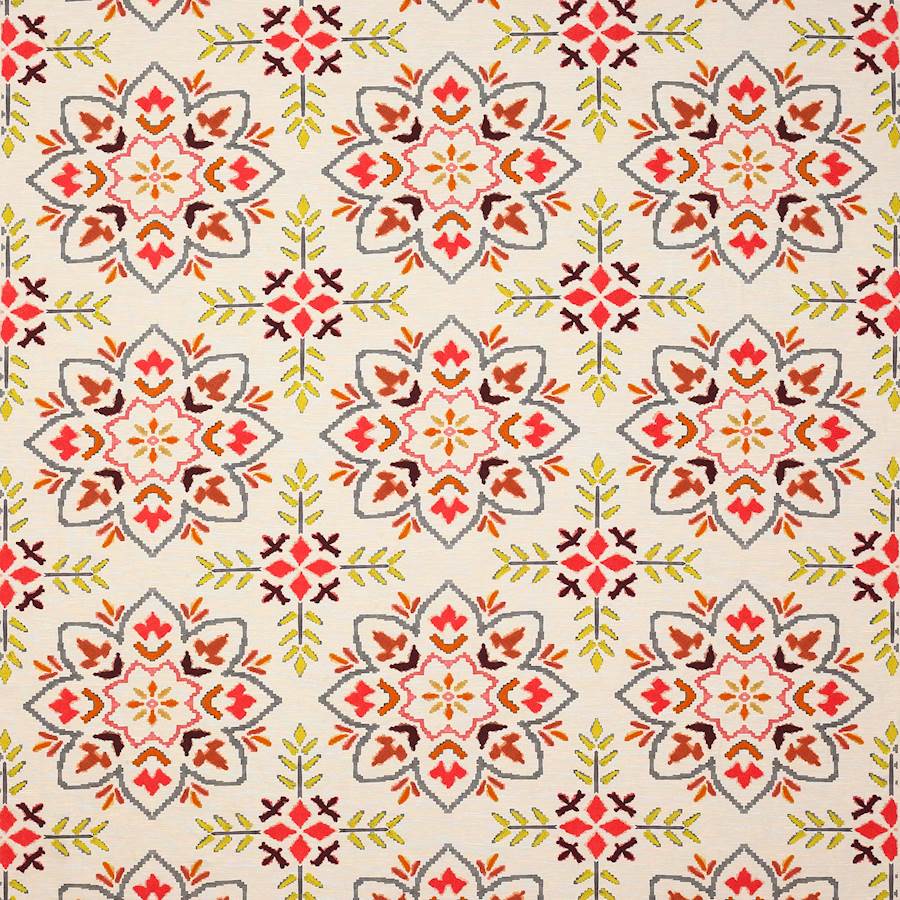 Chintal Charcoal/Red — Jane Churchill tyg