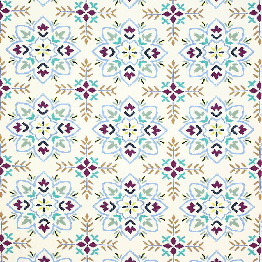 Chintal Blue/Aqua — Jane Churchill tyg