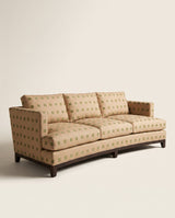 Jio New York soffa 3-sits svängd 240 cm klädd i Chalet Emb Shell/Gold